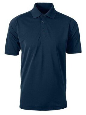 Syntrel Mens Performance Mesh Polo Top Shirt Dark Blue Navy Size 2X